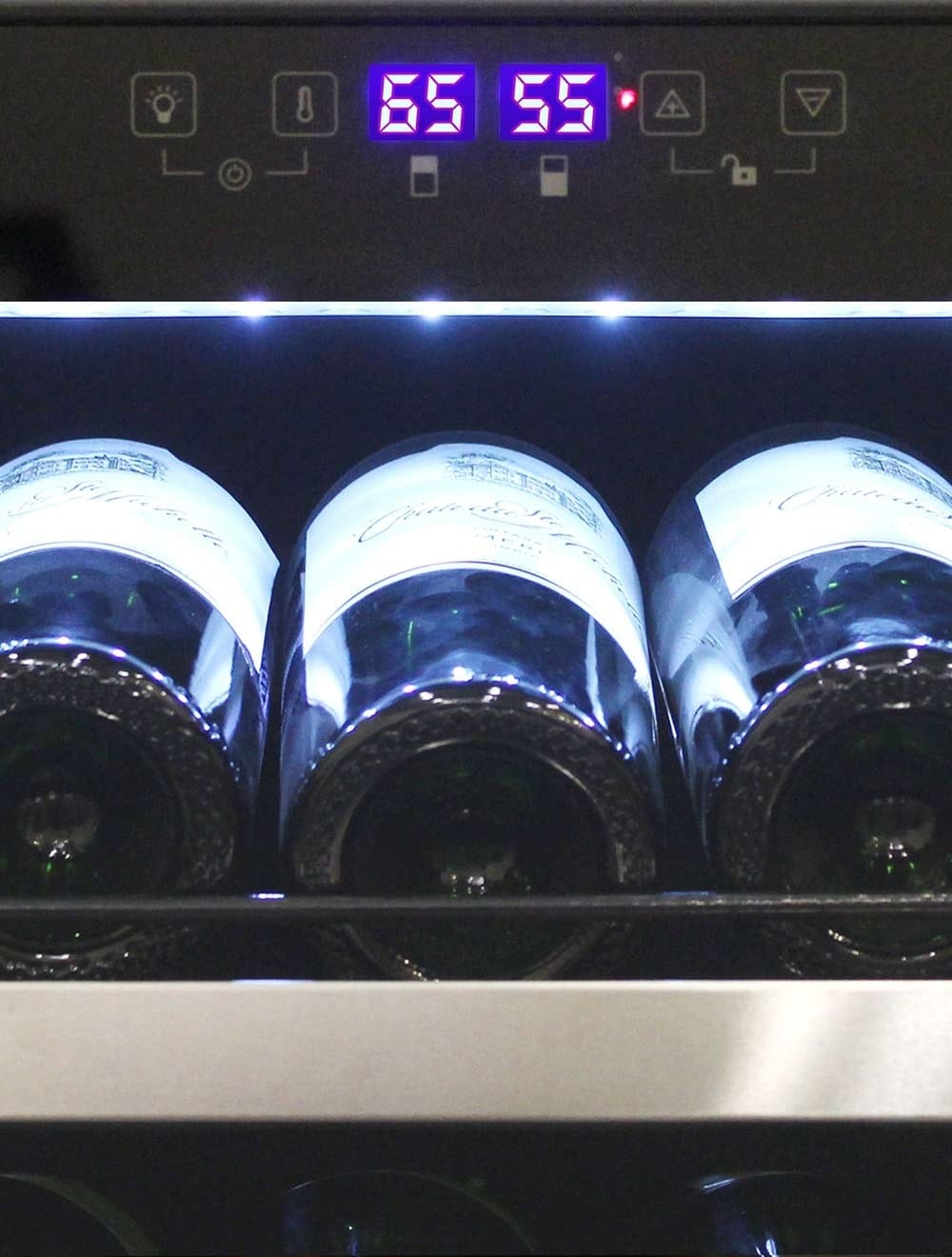Vinotemp Residential Vinotemp Butler 155 Bottle Dual Zone 24" Wine Fridge Black EL-142TSST