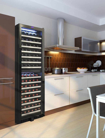 Vinotemp Residential Vinotemp Butler 155 Bottle Dual Zone 24" Wine Fridge Black EL-142TSST