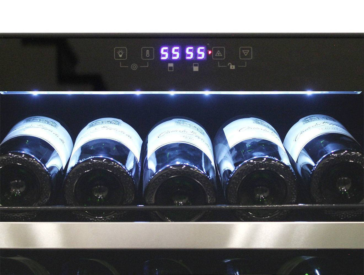 Vinotemp Residential Vinotemp Butler 155 Bottle Dual Zone 24" Wine Fridge Black EL-142TSST