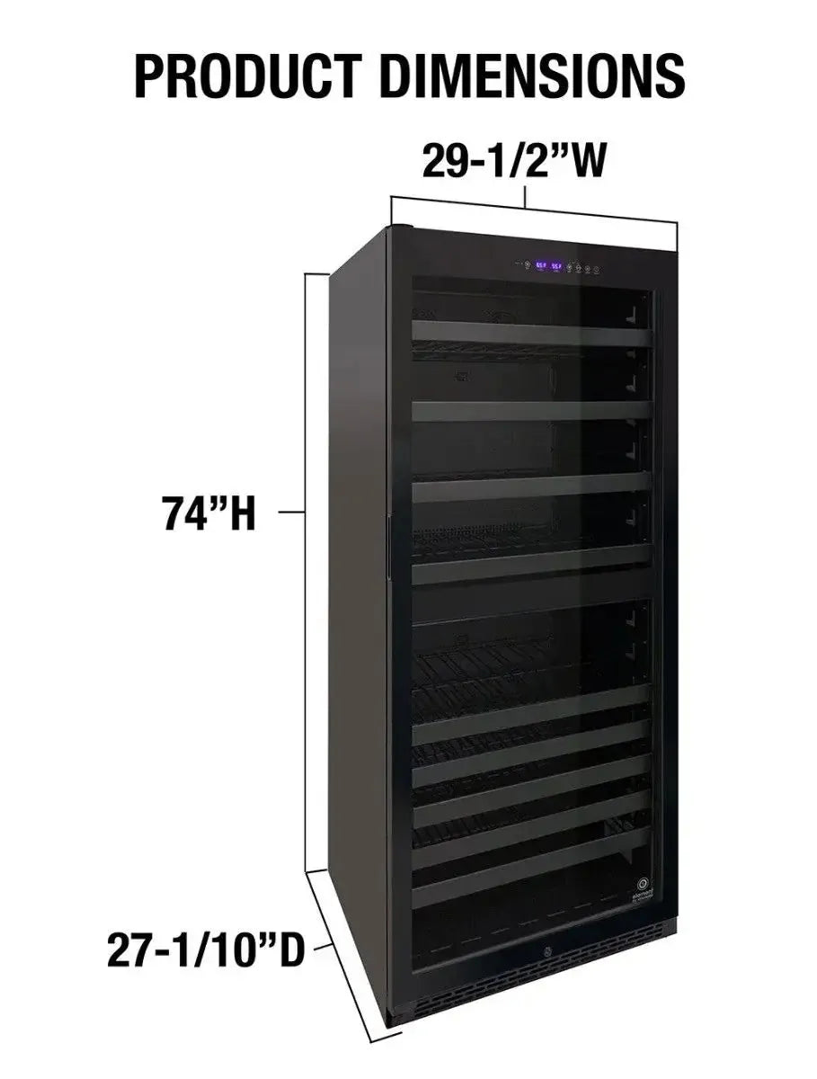 Vinotemp Residential Vinotemp Butler 228 Bottle Dual Zone 30" Wine Fridge Black EL-300TS