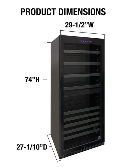 Vinotemp Residential Vinotemp Butler 228 Bottle Dual Zone 30" Wine Fridge Black EL-300TS