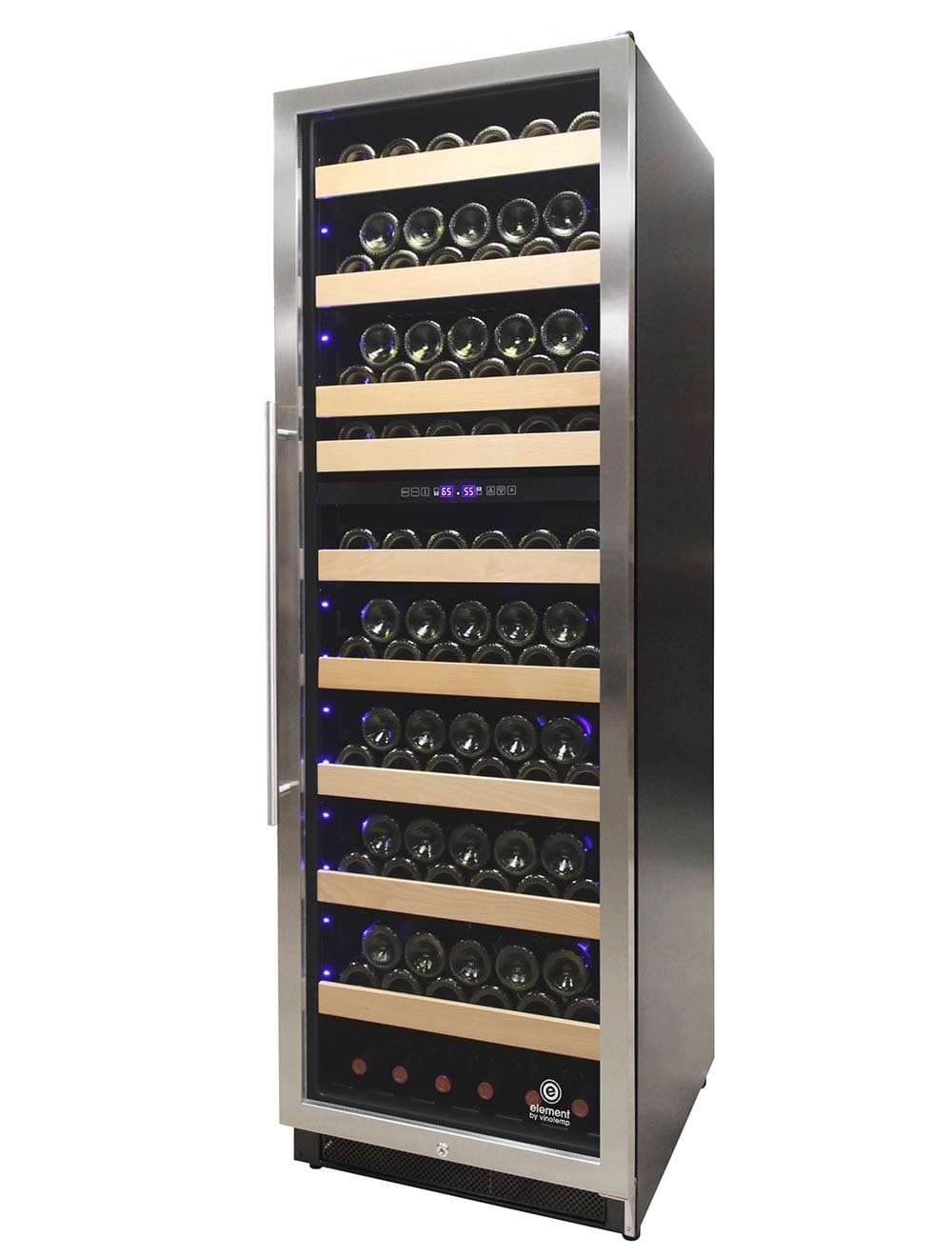 Vinotemp Residential Vinotemp Connoisseur 168 Bottle Dual Zone 24" Wine Fridge Black EL-168WCST