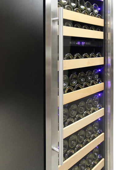 Vinotemp Residential Vinotemp Connoisseur 168 Bottle Dual Zone 24" Wine Fridge Black EL-168WCST