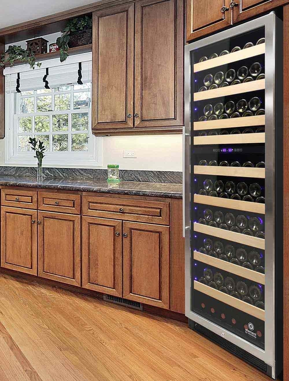 Vinotemp Residential Vinotemp Connoisseur 168 Bottle Dual Zone 24" Wine Fridge Black EL-168WCST