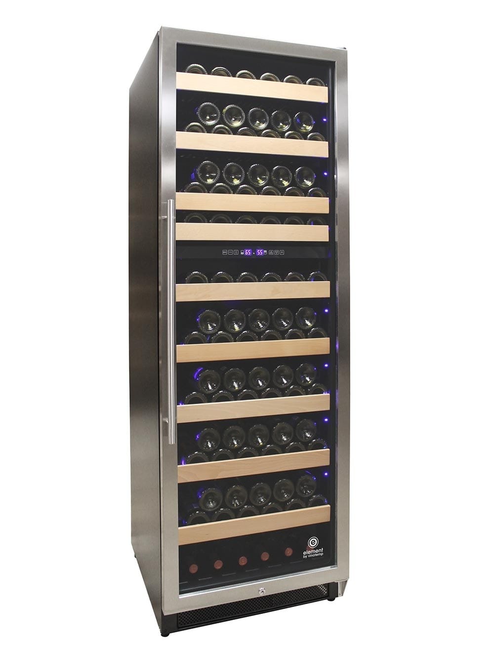 Vinotemp Residential Vinotemp Connoisseur 168 Bottle Dual Zone 24" Wine Fridge Black EL-168WCST