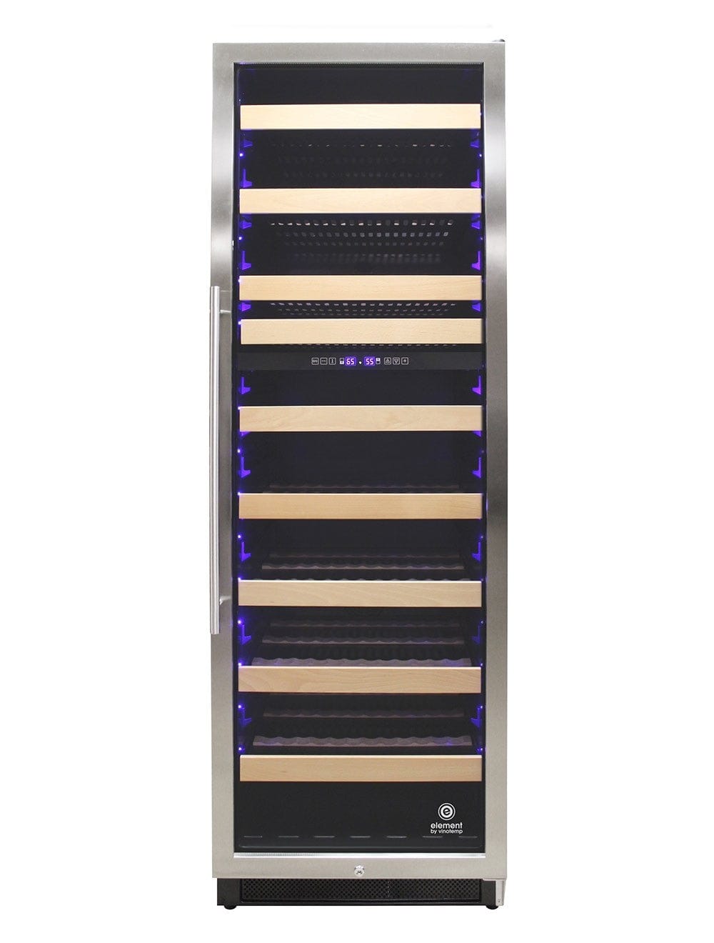 Vinotemp Residential Vinotemp Connoisseur 168 Bottle Dual Zone 24" Wine Fridge Black EL-168WCST