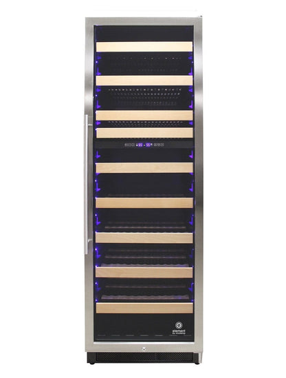 Vinotemp Residential Vinotemp Connoisseur 168 Bottle Dual Zone 24" Wine Fridge Black EL-168WCST