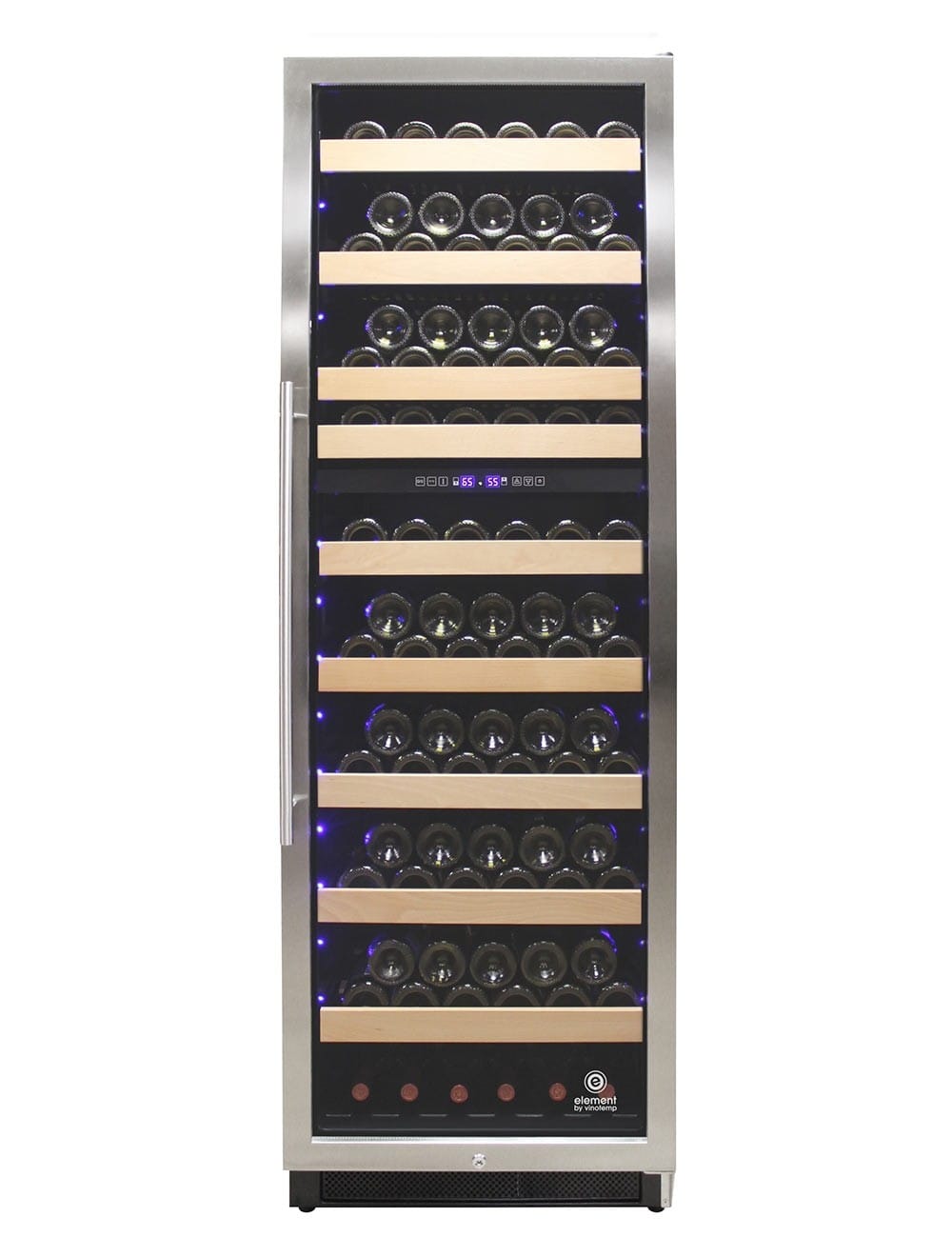 Vinotemp Residential Vinotemp Connoisseur 168 Bottle Dual Zone 24" Wine Fridge Black EL-168WCST