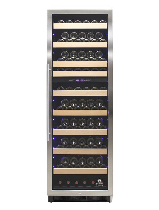 Vinotemp Residential Vinotemp Connoisseur 168 Bottle Dual Zone 24" Wine Fridge Black EL-168WCST