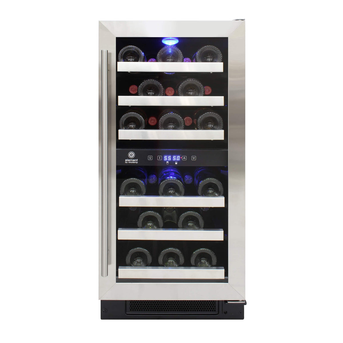 Vinotemp Residential Vinotemp Connoisseur 28 Bottle Dual Zone 15" Compact Wine Fridge EL-WCU113-03