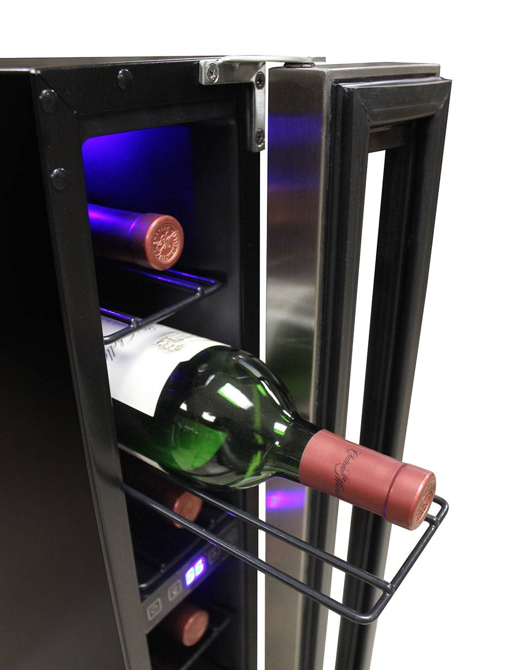 Vinotemp Residential Vinotemp Private Reserve 7 Bottle Single Zone Compact Wine Fridge Black EL-7TSST