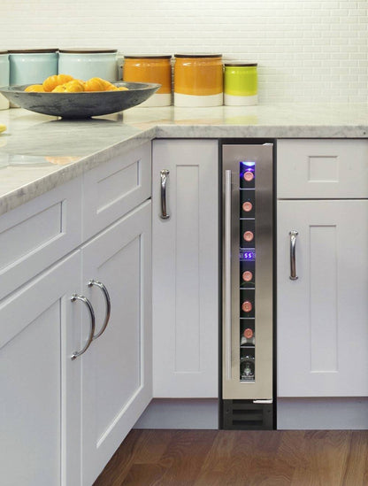 Vinotemp Residential Vinotemp Private Reserve 7 Bottle Single Zone Compact Wine Fridge Black EL-7TSST