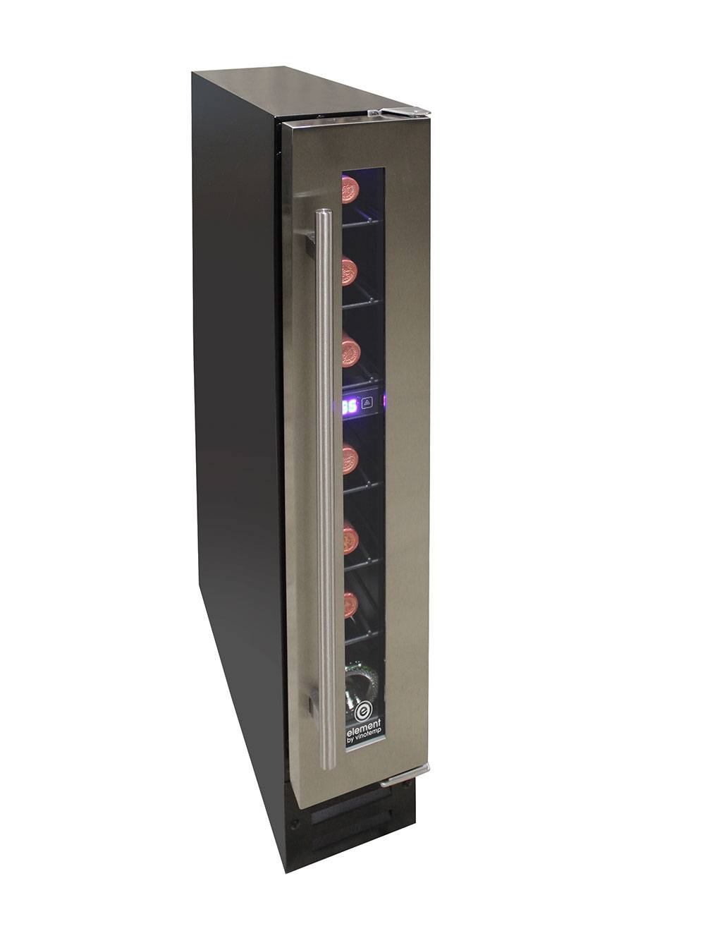 Vinotemp Residential Vinotemp Private Reserve 7 Bottle Single Zone Compact Wine Fridge Black EL-7TSST