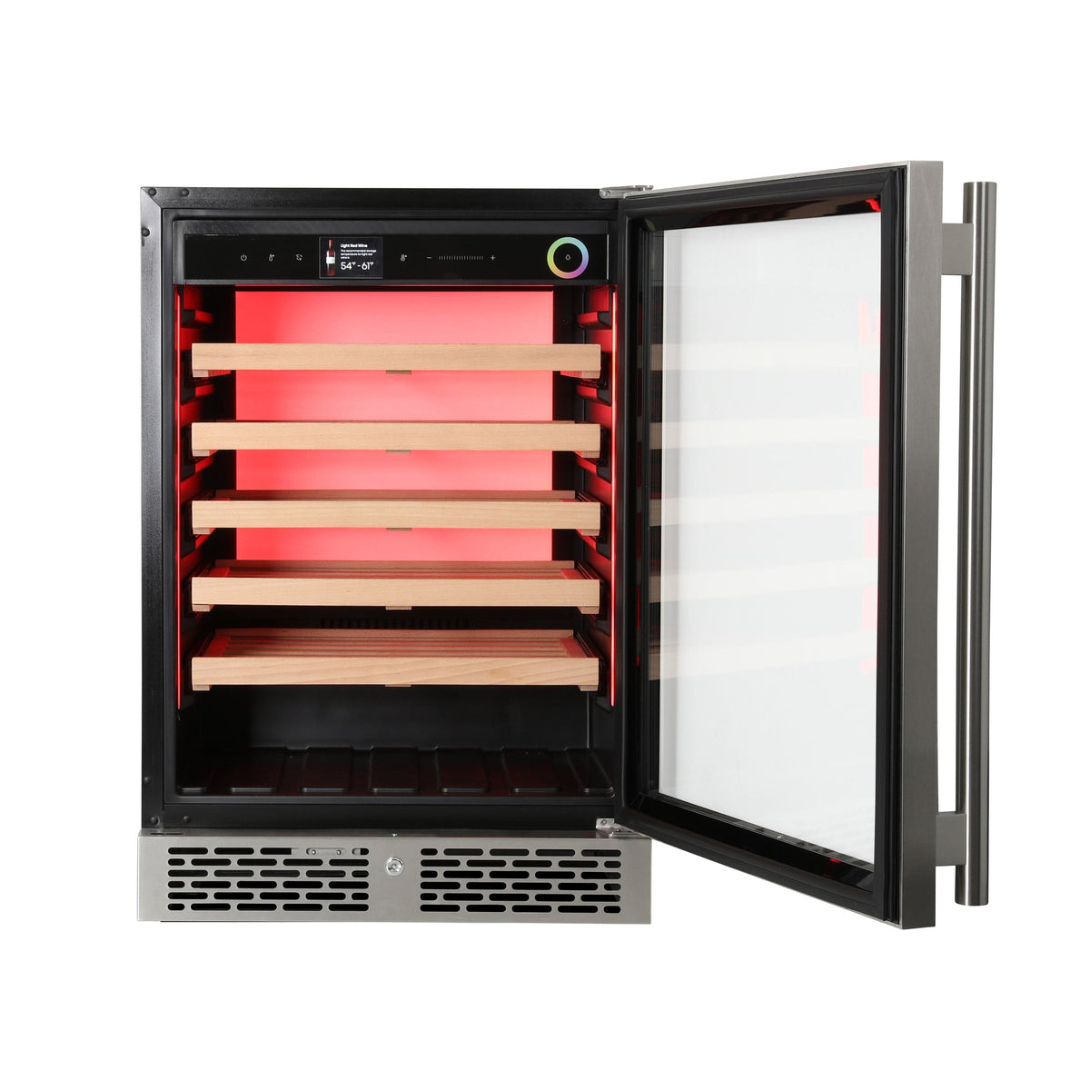 Vinotemp Residential Vinotemp Vinoglow 41 Bottle Single Zone Wine Fridge Stainless Steel VTWC041EVGSS