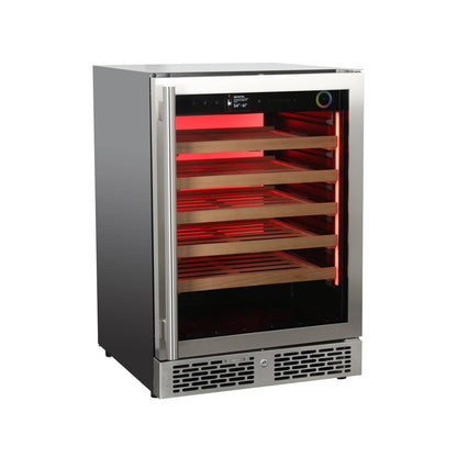 Vinotemp Residential Vinotemp Vinoglow 41 Bottle Single Zone Wine Fridge Stainless Steel VTWC041EVGSS