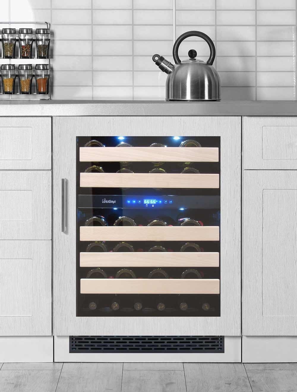 Vinotemp Residential Vinotemp Private Reserve 46 Bottle Dual Zone 24" Panel Ready Wine Fridge VT-24PR46